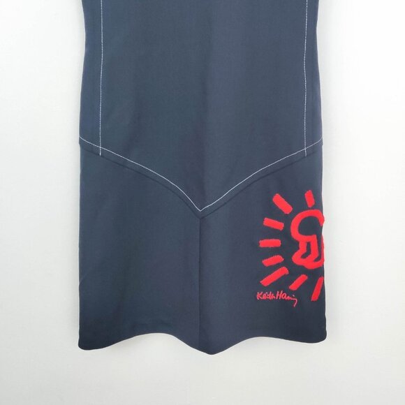 Jean Charles de Castelbajac Keith Haring Mock Neck Wool Midi Dress 38 6 - Picture 7 of 15